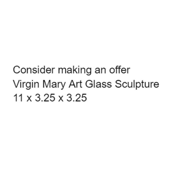 Virgin Mary Art Glass Sculpture Figure Statue Home Décor Accent Ornament - Picture 2 of 9